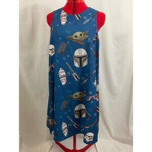 Disney Mandalorian Baby Yoda Child Grogu Star Wars A Line Dress Womens L Large